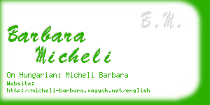 barbara micheli business card